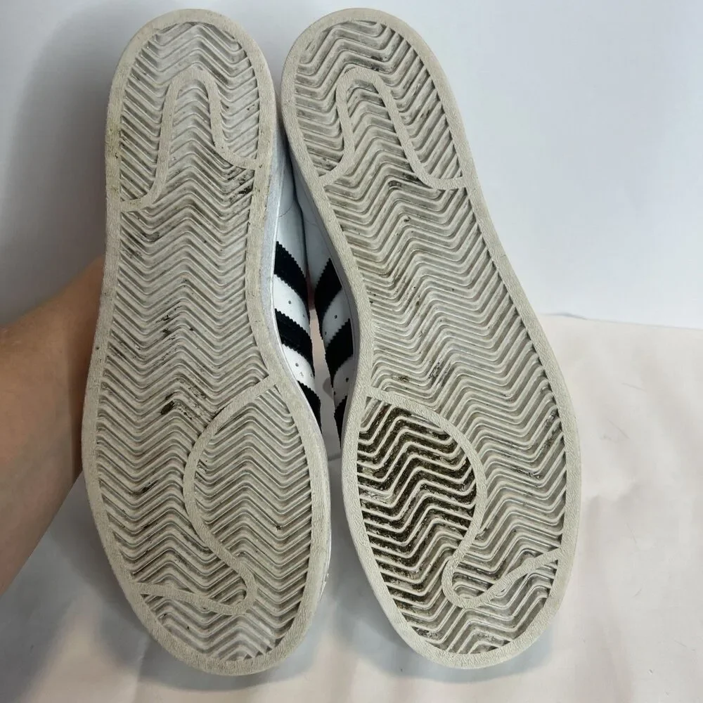 Adidas Womens Superstar FV3284 White Black Casual Shoes Sneakers Size 8.5